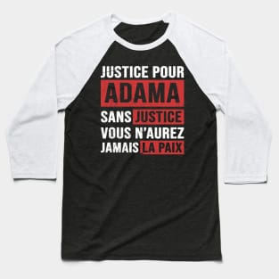 Justice Pour ADAMA Baseball T-Shirt